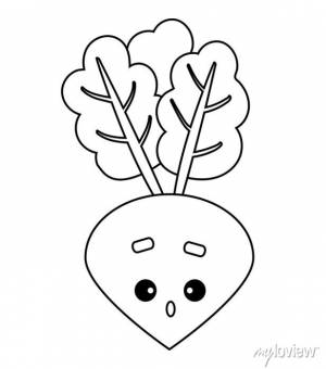 Книжка-раскраска, свекла с милым лицом плакаты на стену