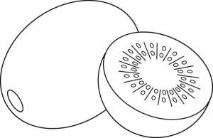 Раскраски Раскраска Киви фрукты фрукты
