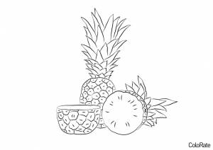Раскраска Ананасы