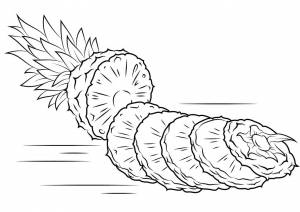 Раскраска ломтиков ананаса 1