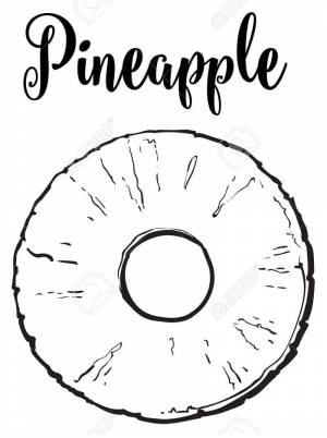 Раскраска ломтик ананаса