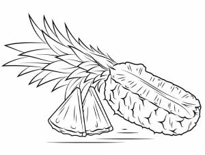 Раскраска ананас 4