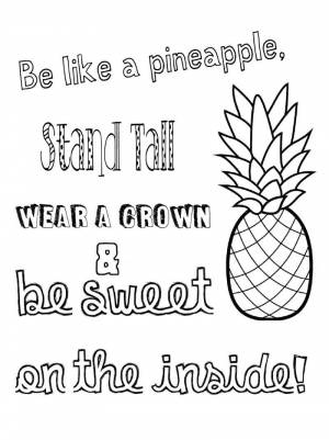 Раскраска ананас 3