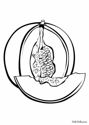 Раскраска Дыня