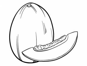 Раскраска Дыня