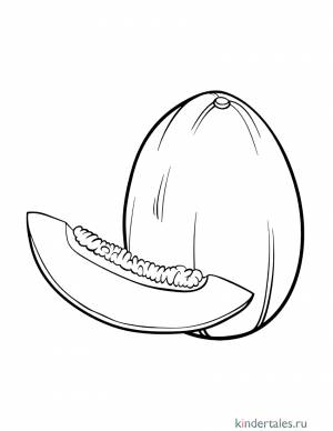 Дыня» раскраска для детей