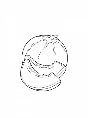 Картинка Дыня  листе  для мальчиков