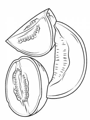 Раскраски Дыня   в формате