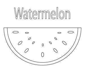 Раскраска арбузик
