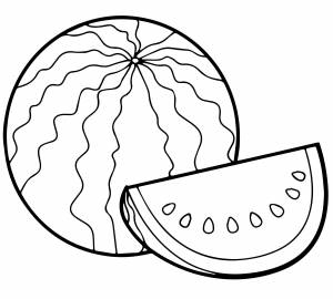 Арбузик раскраска