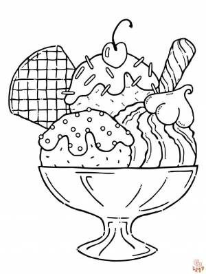 Раскраски Мороженое