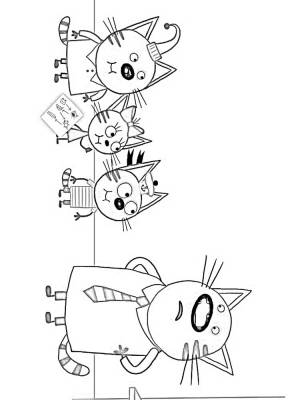 Раскраски Три кота