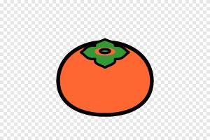 Японская хурма Устрица Монохромная роспись, хурма, еда, фотография png