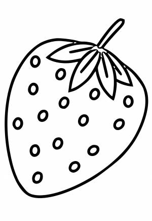 Раскраска Клубника Легко