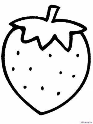 Раскраска клубника 5