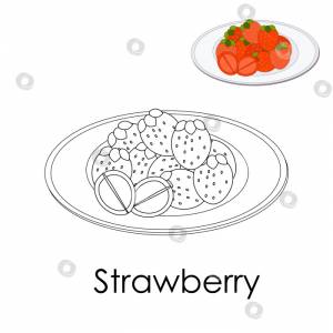 Книжка-раскраска Лесная клубника на тарелке