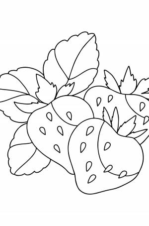 Раскраска Ягода Клубника ♥ Онлайн и !