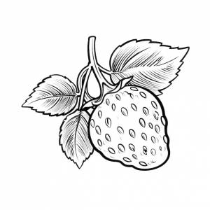 Клубника мультфильм векторная иллюстрация природа концепция изолированный премиум талисман фрукт раскраски