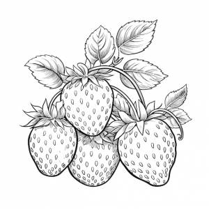 Клубника мультфильм векторная иллюстрация природа концепция изолированный премиум талисман фрукт раскраски