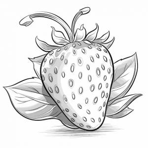 Клубника мультфильм векторная иллюстрация природа концепция изолированный премиум талисман фрукт раскраски