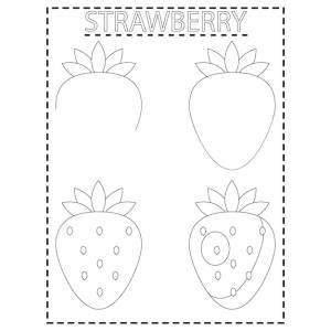 Раскраски клубника для детей как рисовать фрукты поэтапно