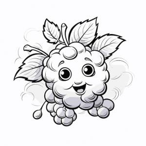 Клубника мультфильм векторная иллюстрация природа концепция изолированный премиум талисман фрукт раскраски