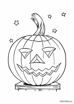 Раскраска Тыква на столе