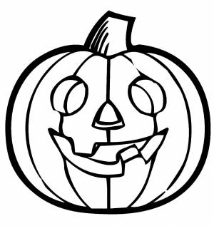 Раскраска маска тыква Хэллоуин