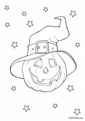 Раскраска Хэллоуинская тыква