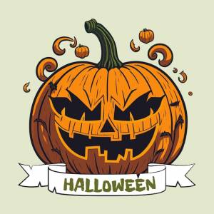 Ручной рисунок тыквы на хэллоуин  векторы