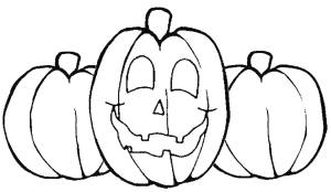 Раскраски Раскраска Три тыквы овощи овощи