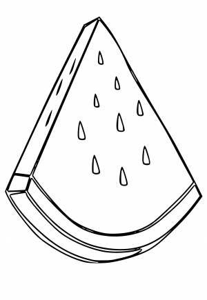 Раскраска Арбуз Легкий