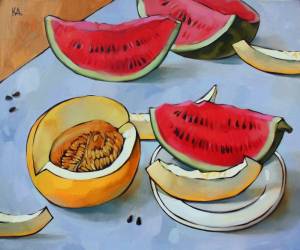 Рисунок арбуз и дыня