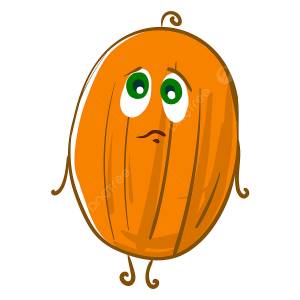 печальная маленькая дыня иллюстрации вектор на белом фоне PNG , дыни, грустно, смайлик PNG картинки и пнг рисунок для й загрузки