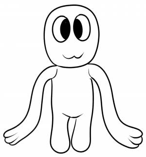 Раскраска Зеленый милый друг