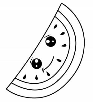 Арбузик раскраска