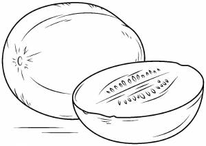 Раскраска Дыня