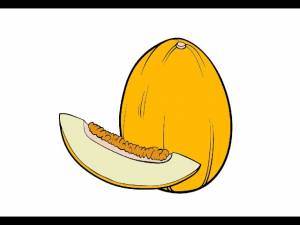 Как нарисовать Дыню
