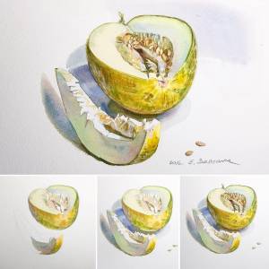 Этапы и поближе воскресный_этюд_lizalegina сочная дыня надеюсь, что у всех лето проходит…