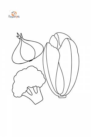 Colorful Vegetable Coloring Page
