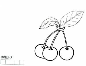 Раскраска Вишня