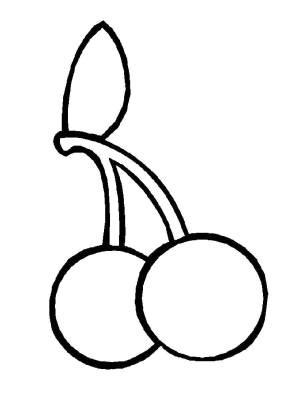 Раскраски ягоды, Раскраска Вишня ягоды
