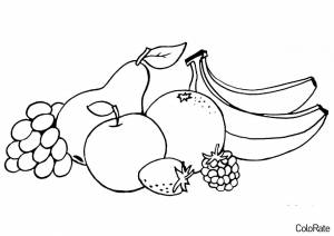 Раскраска Фрукты