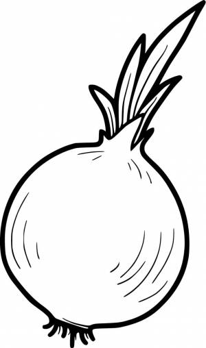 Раскраски лука репчатого для детей