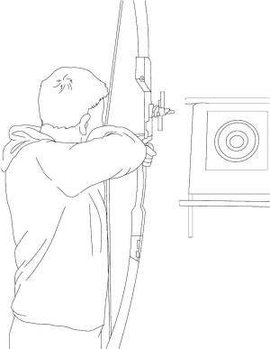 Раскраски лука, Раскраска Стрельба из лука Спорт