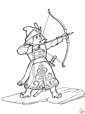 Бесплатные раскраски стрельбы из лука для печати для детей и взрослых