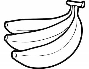 Раскраски Раскраска Банан фрукты, Сайт раскрасок