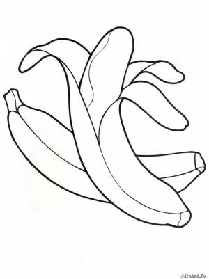 Раскраска банан 3