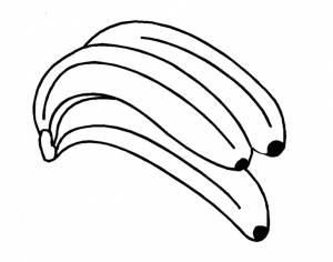 Раскраска Банан