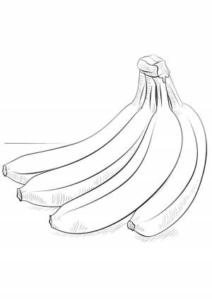 Раскраска банан
